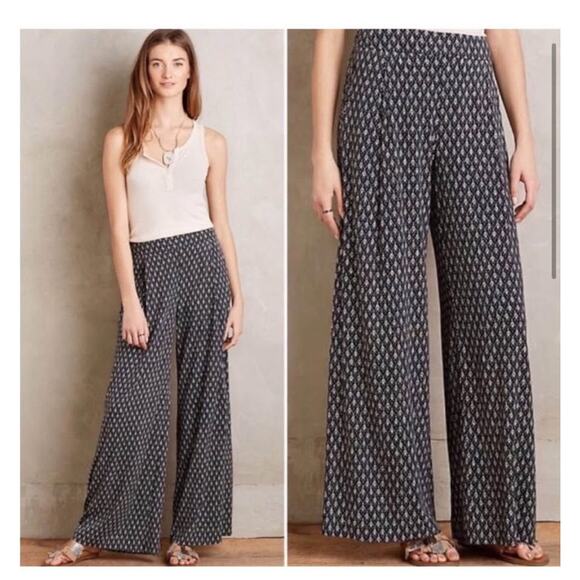 Anthropologie Pants - Sz XL - Anthropologie Elevenses Pattern Wide Leg Pants